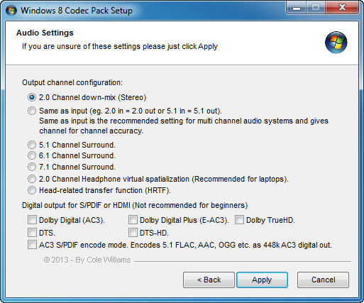 audio codec download windows 10